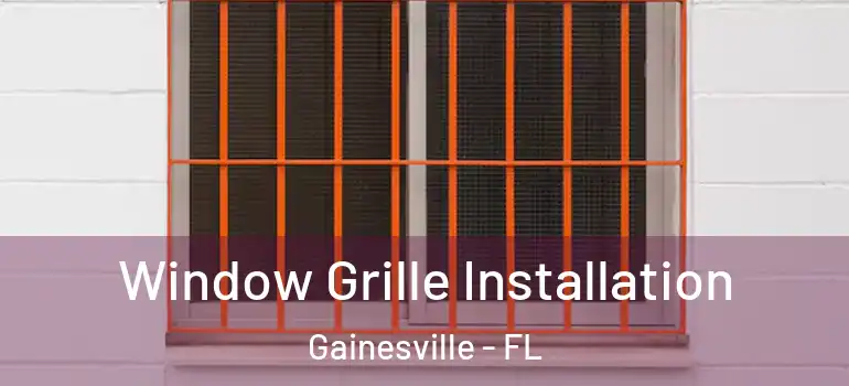 Window Grille Installation Gainesville - FL